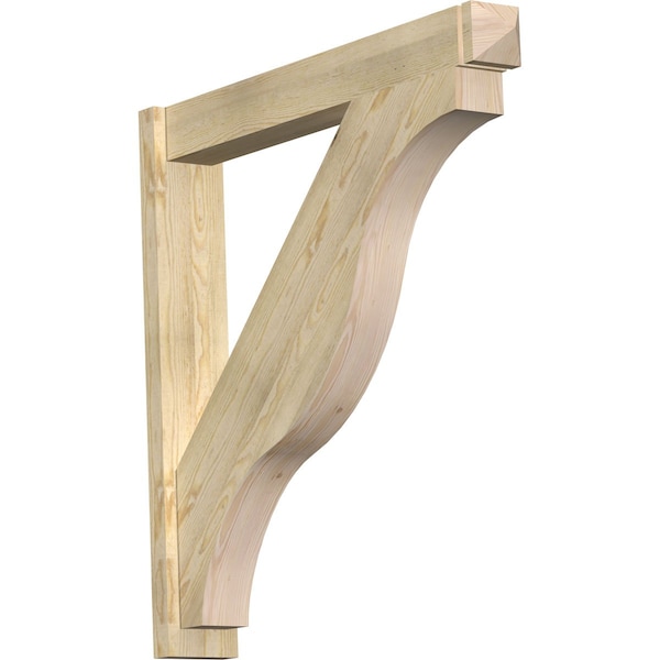 Ekena Millwork Funston Arts & Crafts Rough Sawn Outlooker, Douglas Fir, 6"W x 40"D x 40"H OUT06X40X40FST03RDF - main